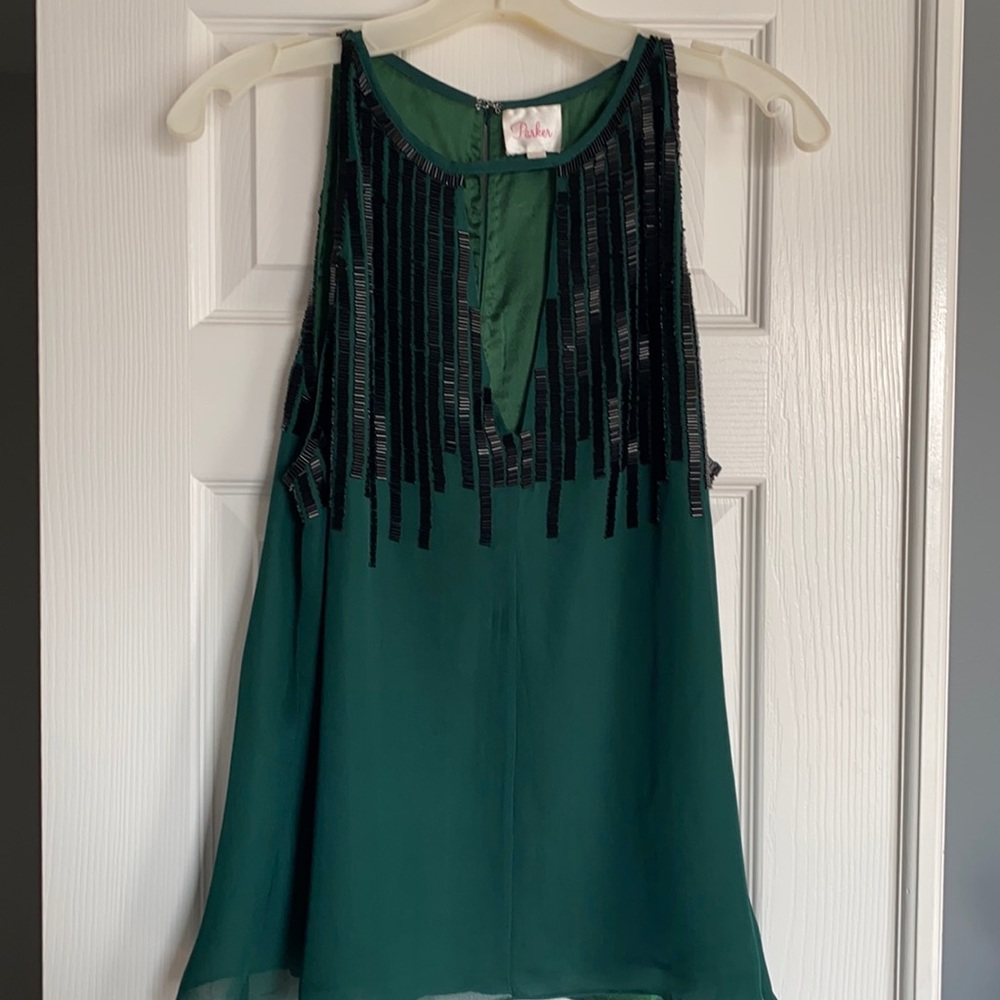 Sleeveless beaded Parker blouse
